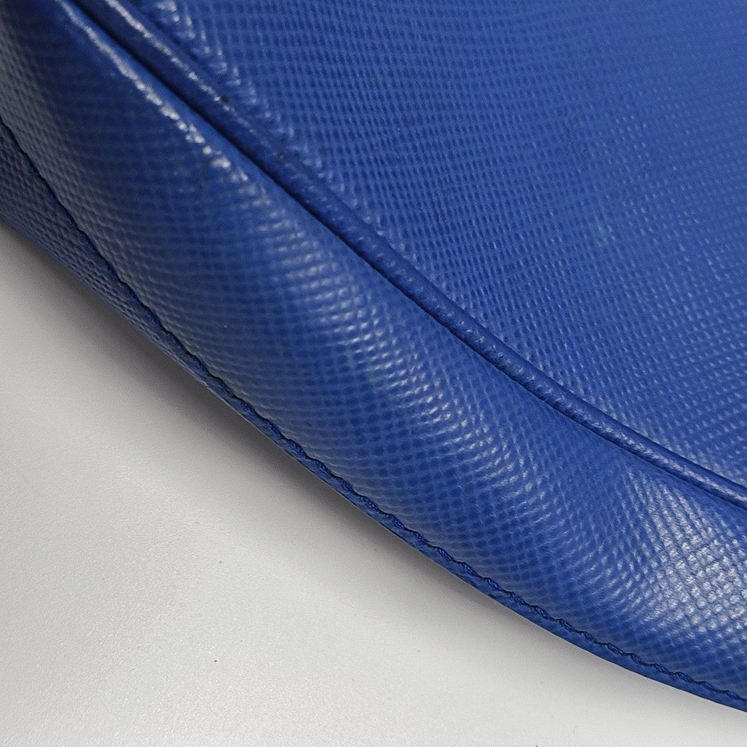 Saffiano Calfskin Crossbody Bag Blue