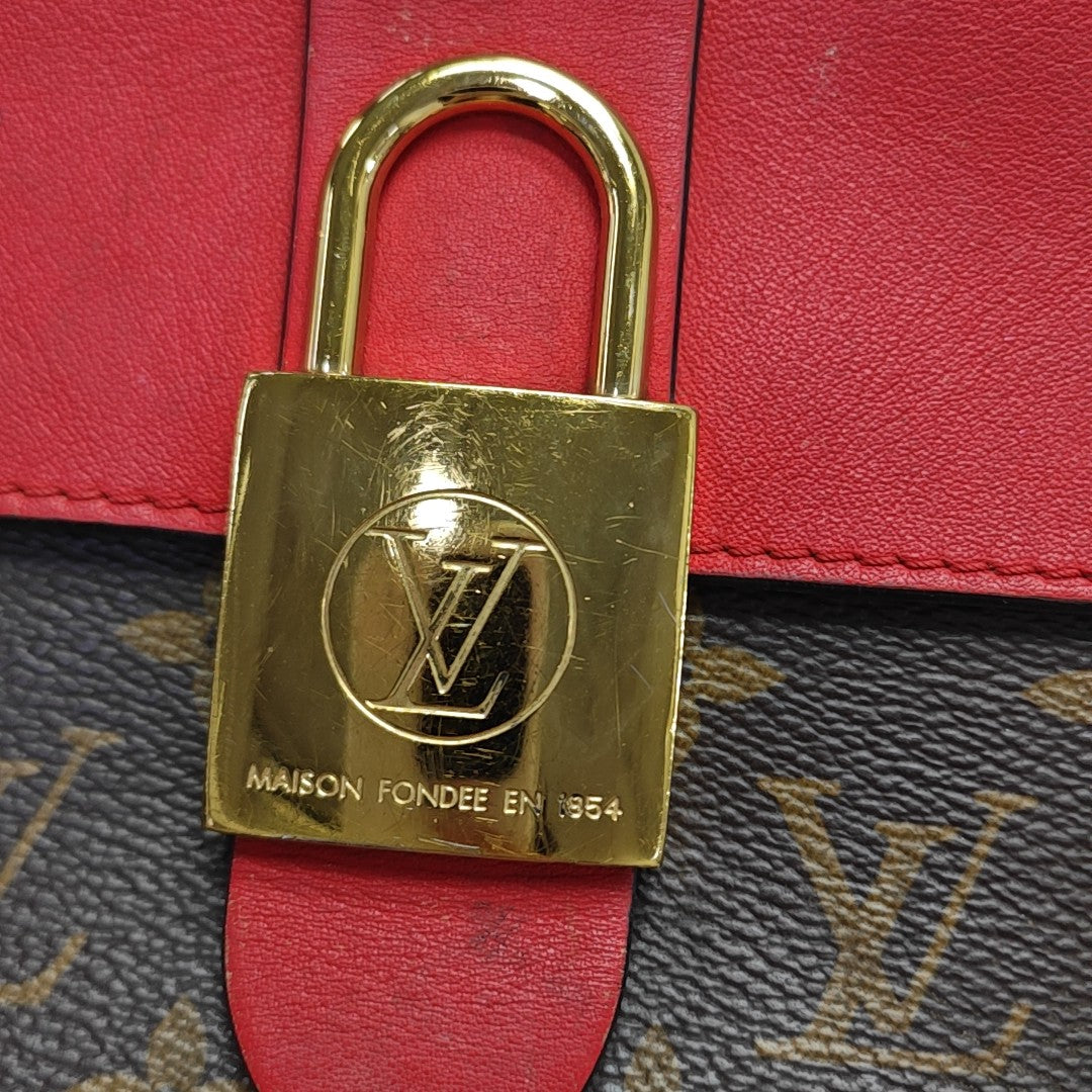 LOCKY BB Monogram Coated Canvas Red