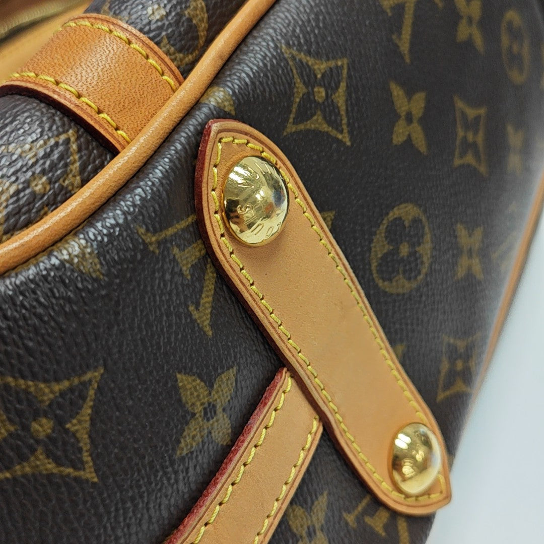 STRESA Monogram Coated Canvas Brown