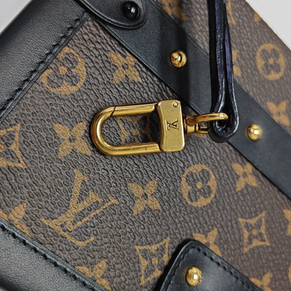 PETITE MALLE Monogram Coated Canvas Brown