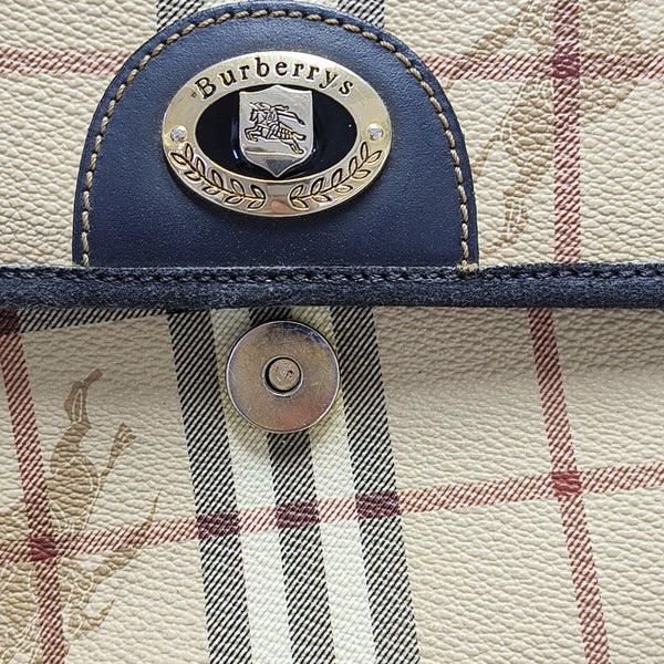 Coated Canvas Top Handle Bag Beige
