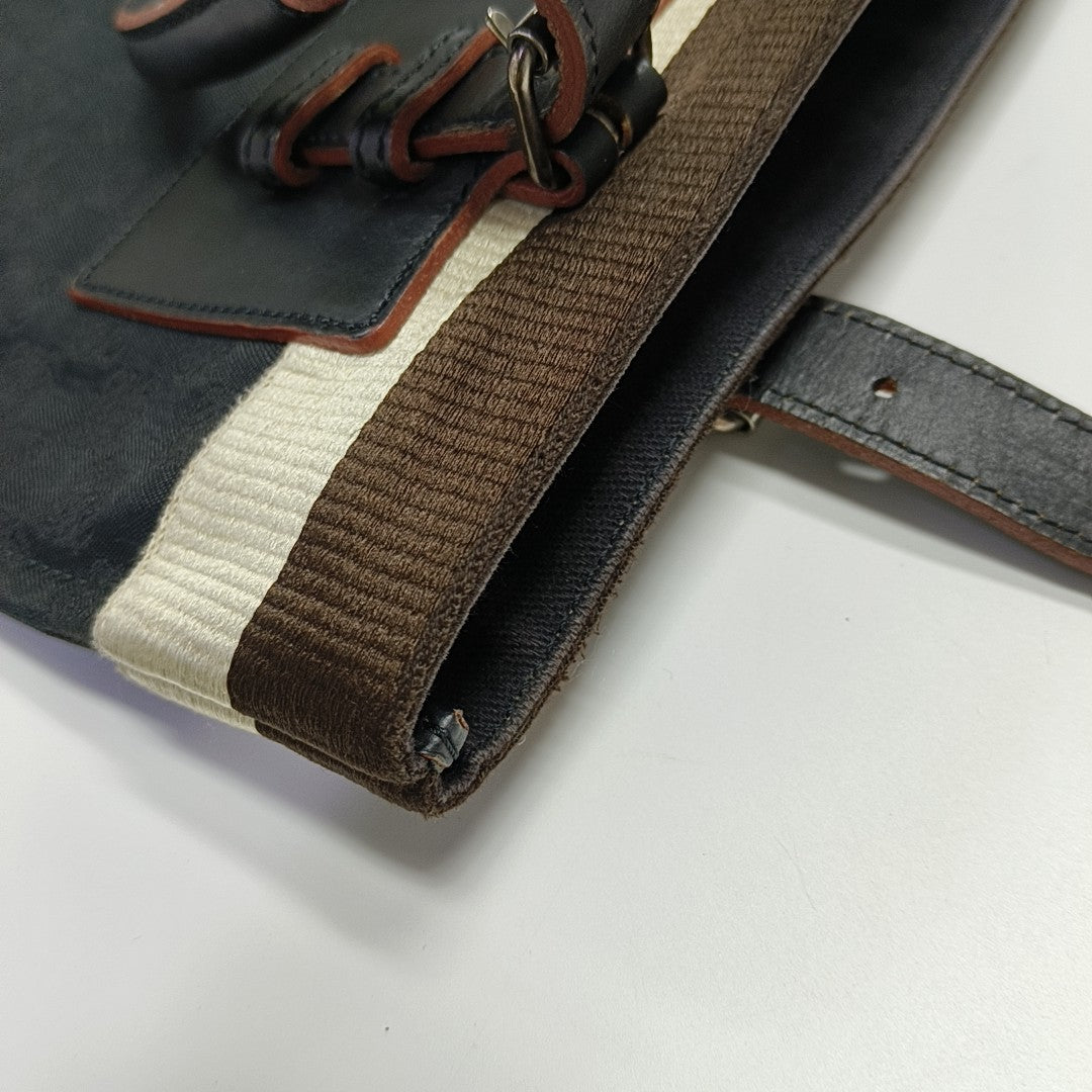 Canvas Top Handle Bag Black