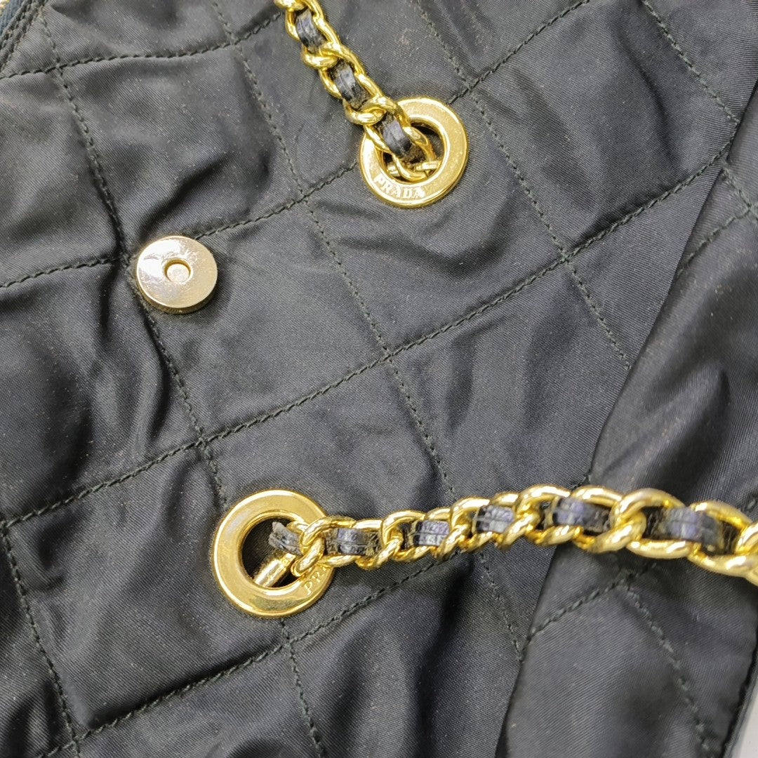 Nylon Quilted Nylon Black