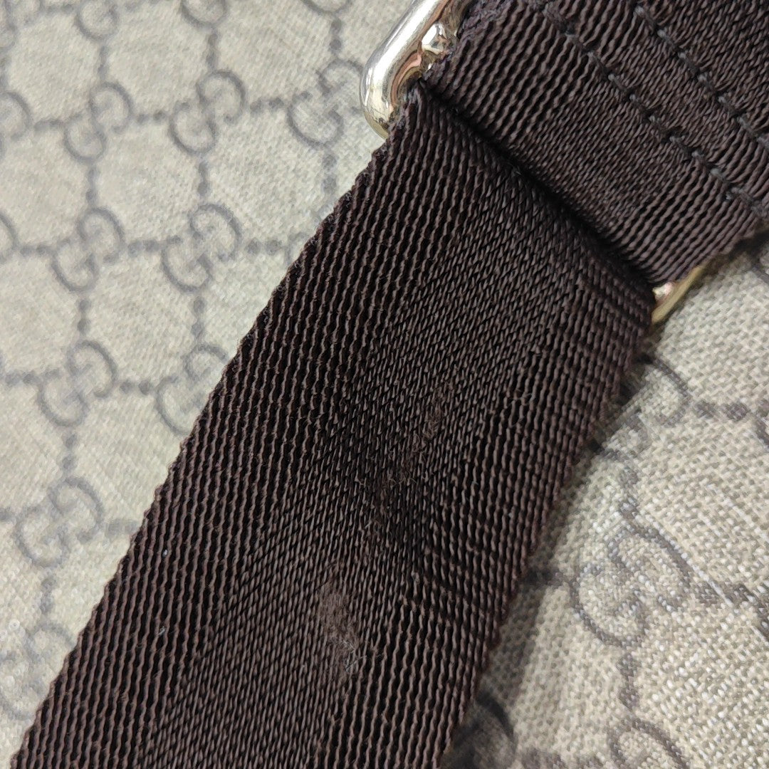 Monogram Coated Canvas Shoulder Bag Black