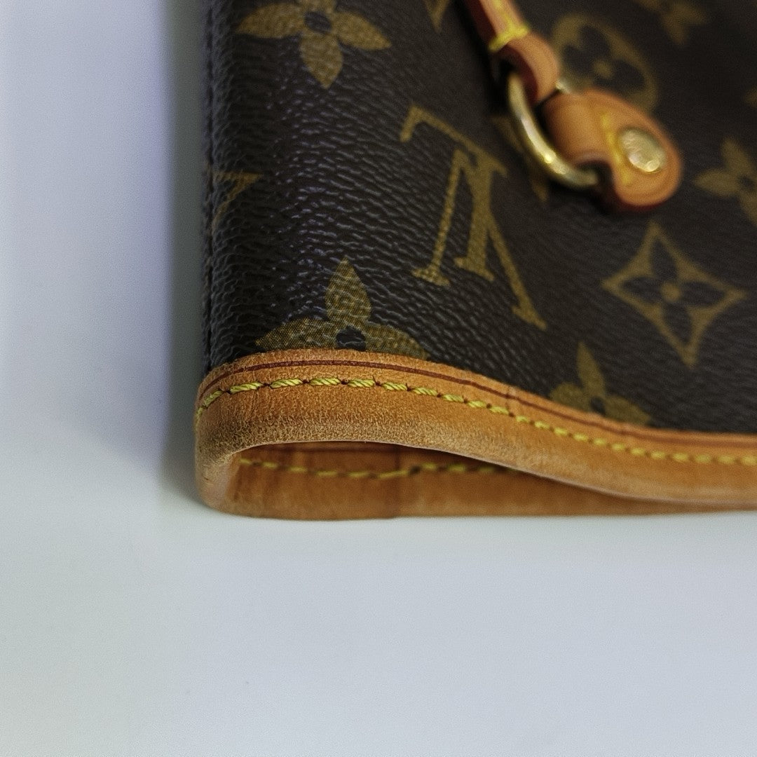 NEVERFULL MM Monogram Coated Canvas Brown