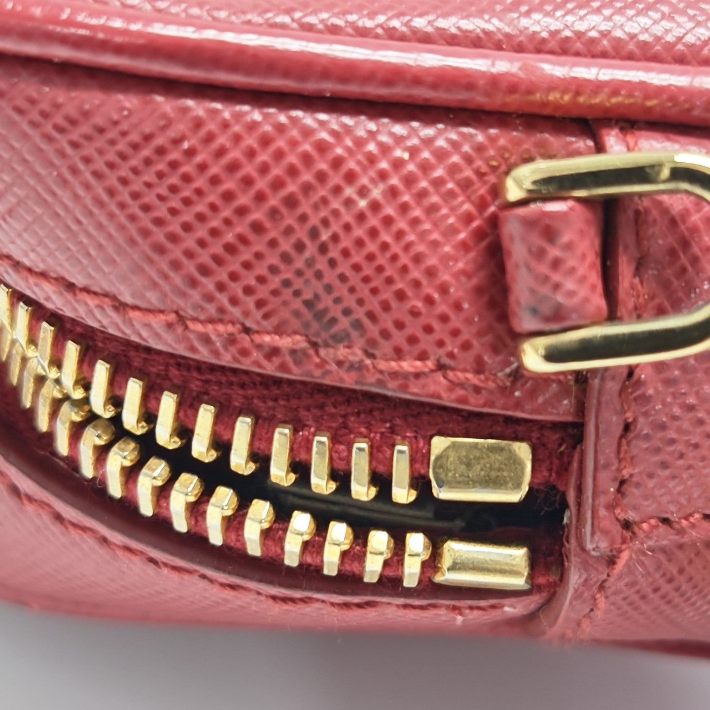 Saffiano Calfskin Shoulder Bag Red