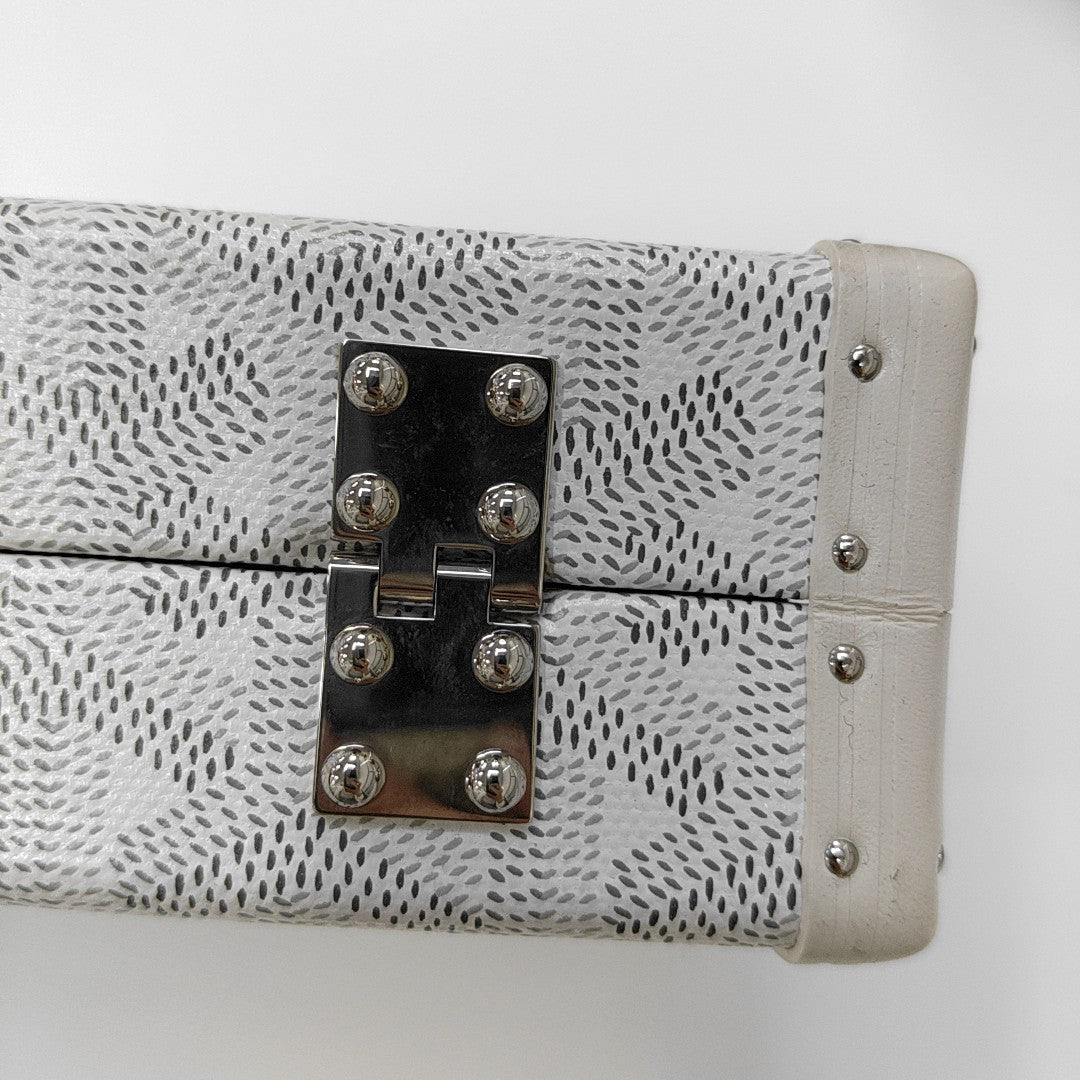 Coated Canvas Shoulder Bag White