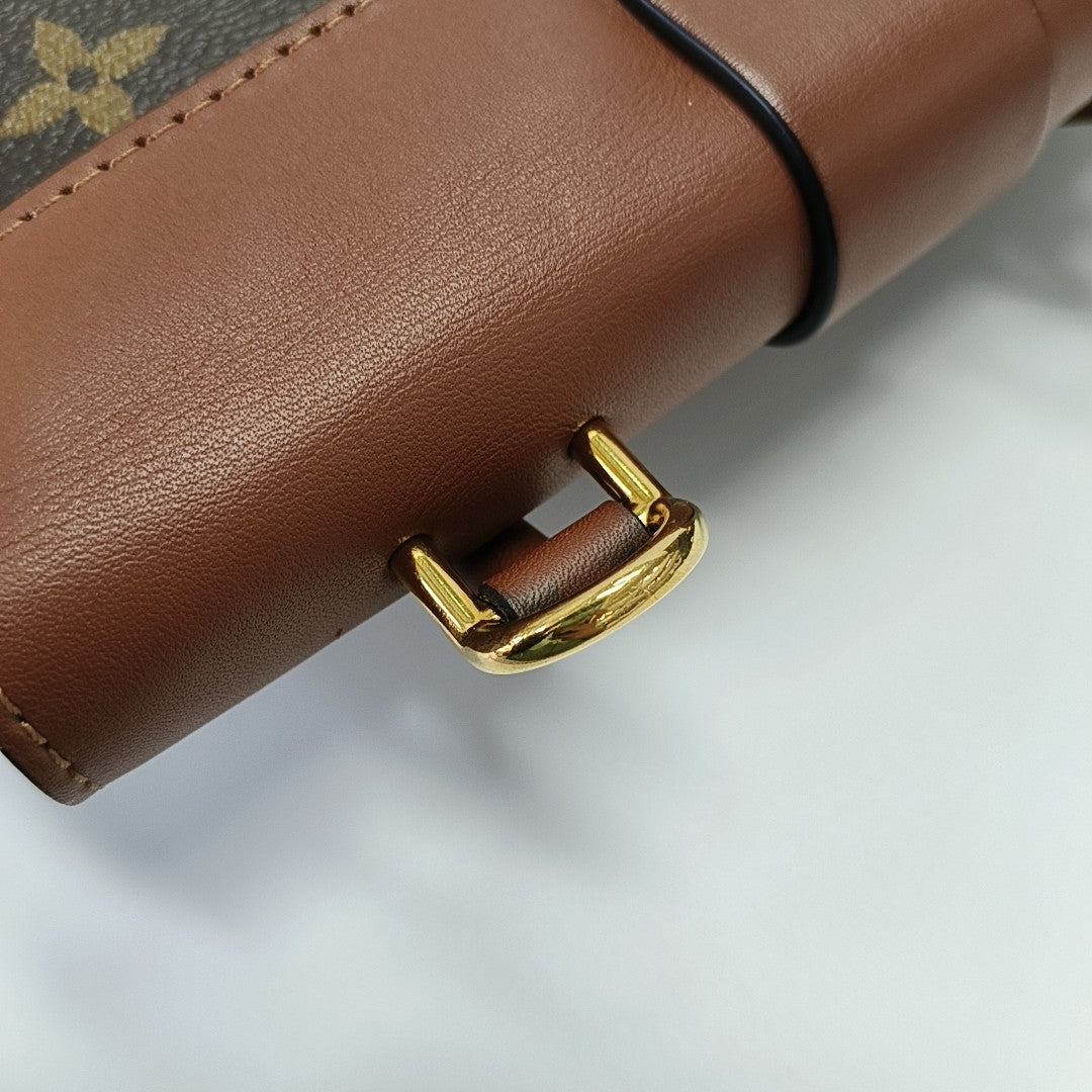 LOCKY BB Monogram Coated Canvas Brown