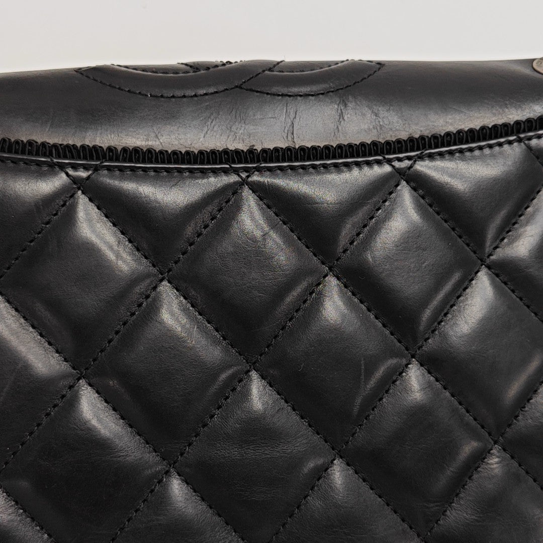 BALLERINE Medium Quilted Calfskin Black