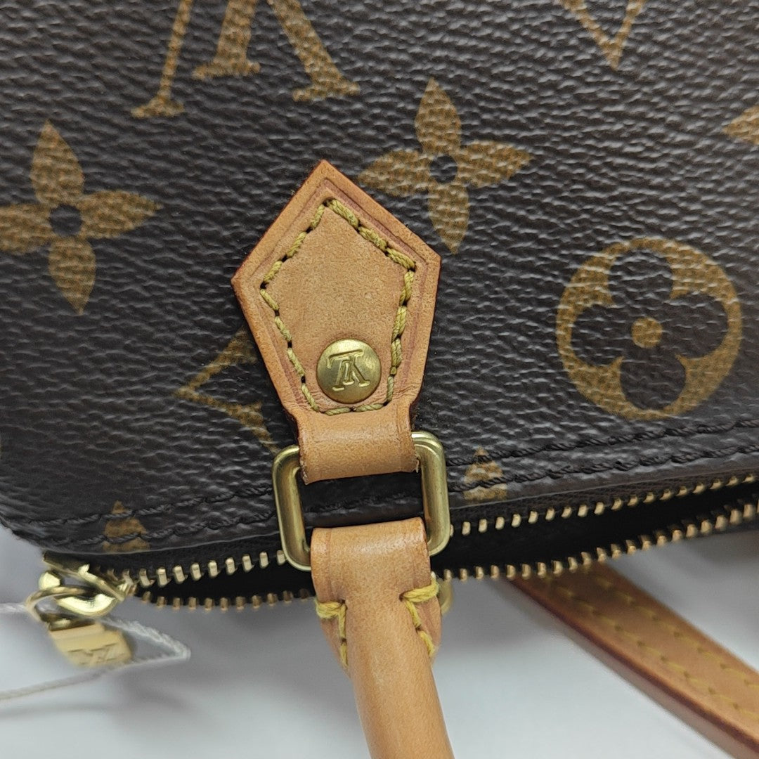 SPEEDY Nano Monogram Coated Canvas Brown