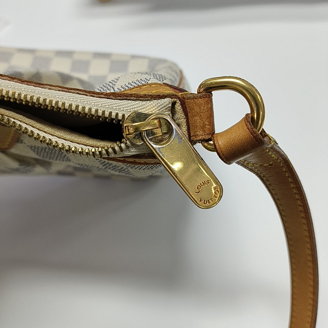 SIRACUSA PM Damier Azur Coated Canvas White