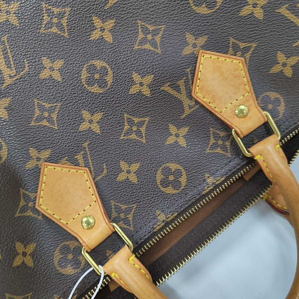 SPEEDY 30 Monogram Coated Canvas Brown