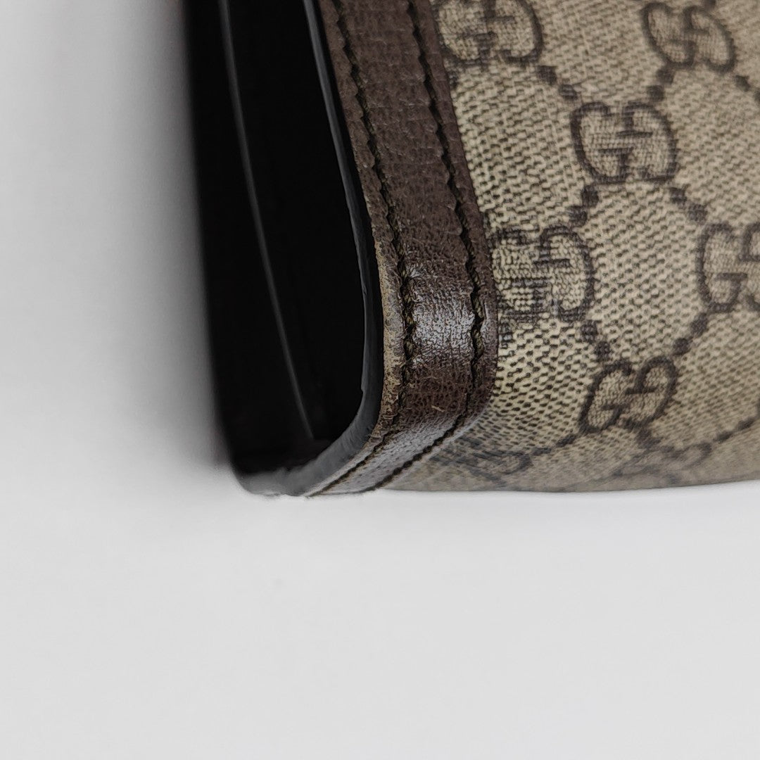 Ophidia Small Monogram Coated Canvas Beige