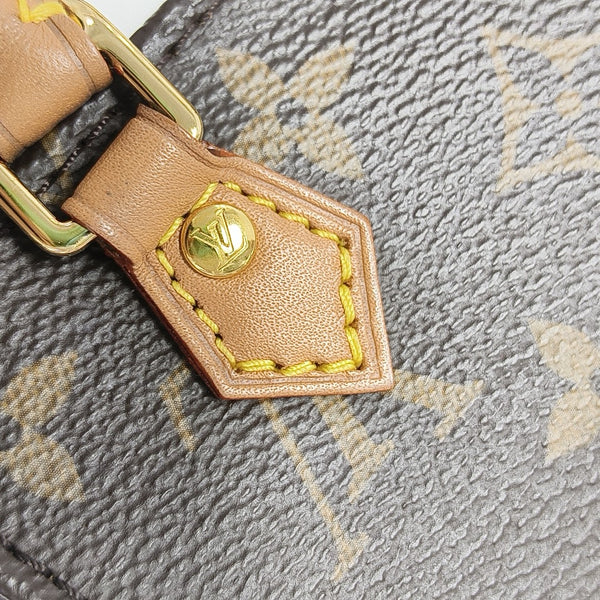 SAC PLAT Mini Monogram Coated Canvas Brown
