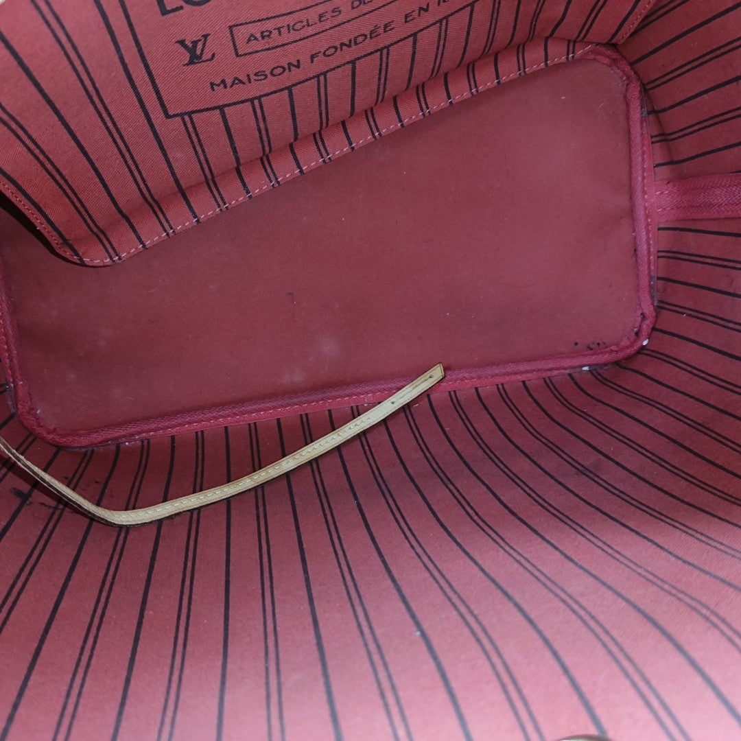 NEVERFULL MM Monogram Coated Canvas Brown