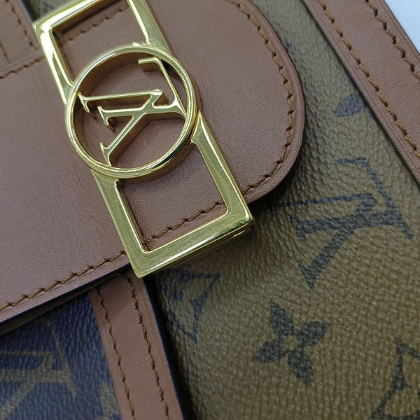DAUPHINE MM Monogram Coated Canvas Brown