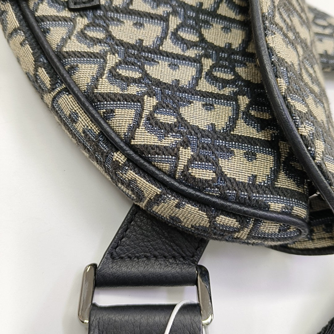 Saddle Mini Oblique Canvas Blue