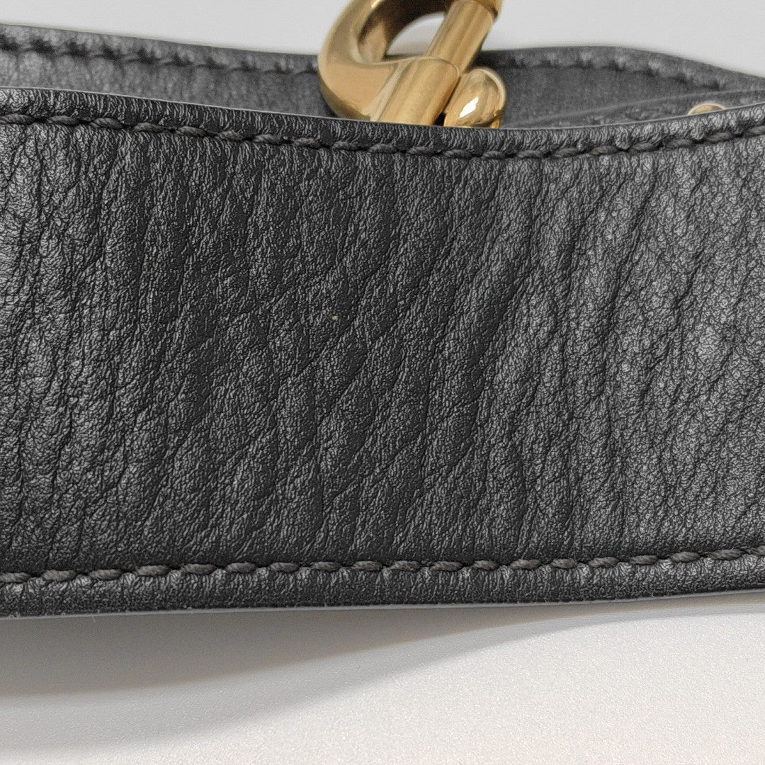 Calfskin Shoulder Bag Black
