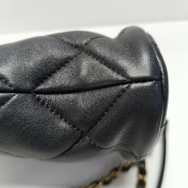 COCO LOVE Quilted Lambskin Black