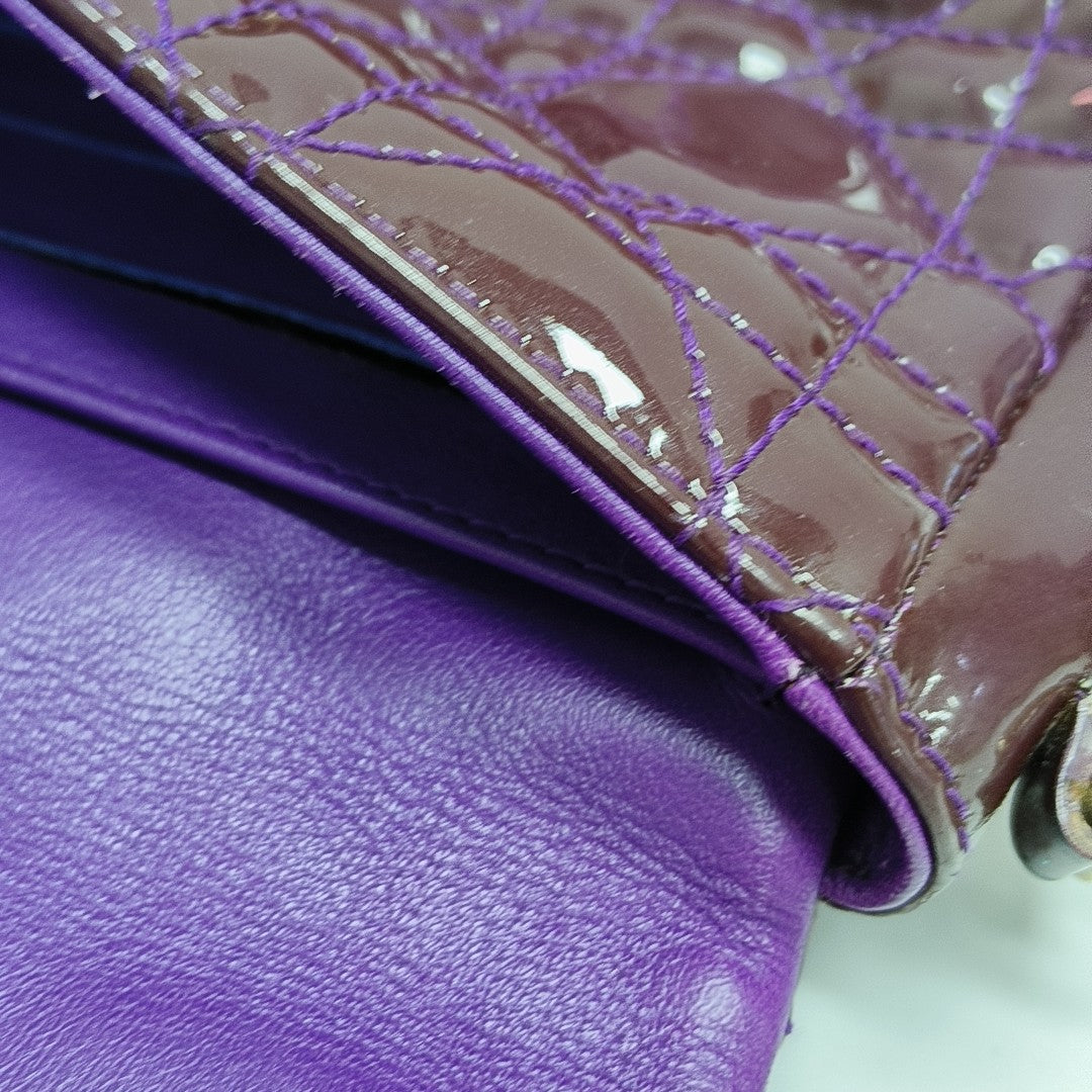 New Lock Cannage Calfskin Purple