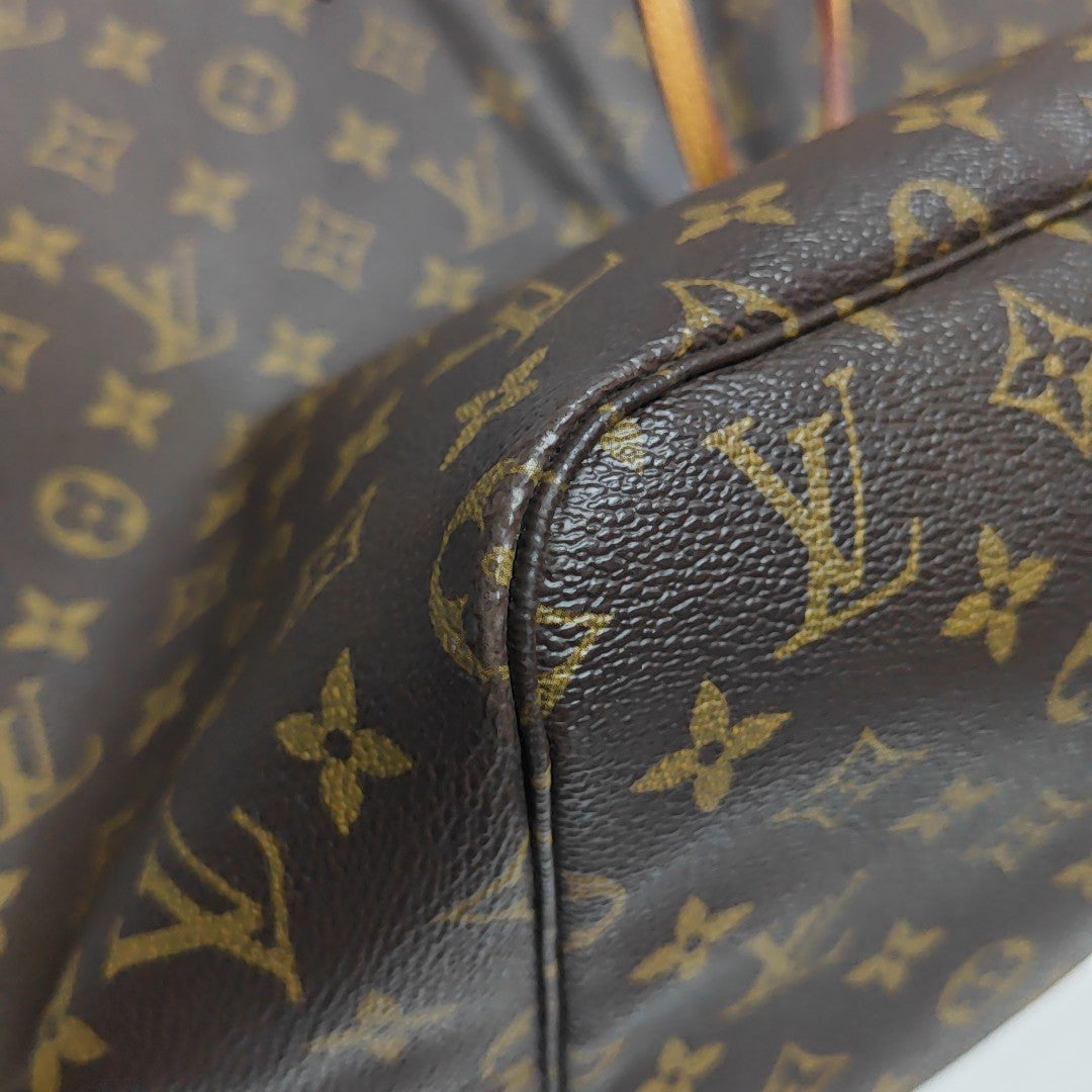 NEVERFULL GM Monogram Coated Canvas Brown