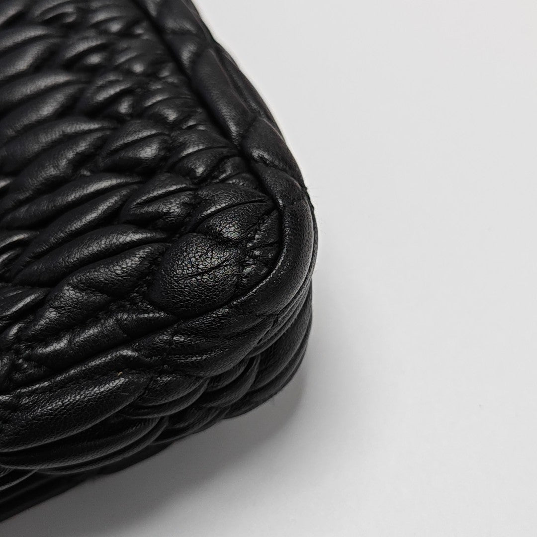 Crystal Quilted Lambskin Black
