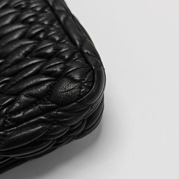Crystal Quilted Lambskin Black