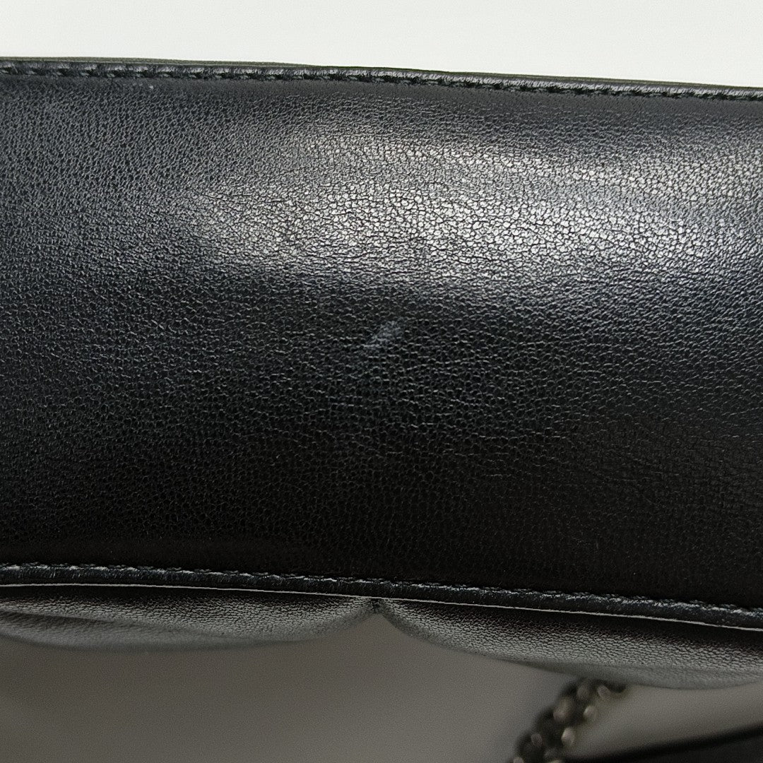 Quilted Calfskin Shoulder Bag Black