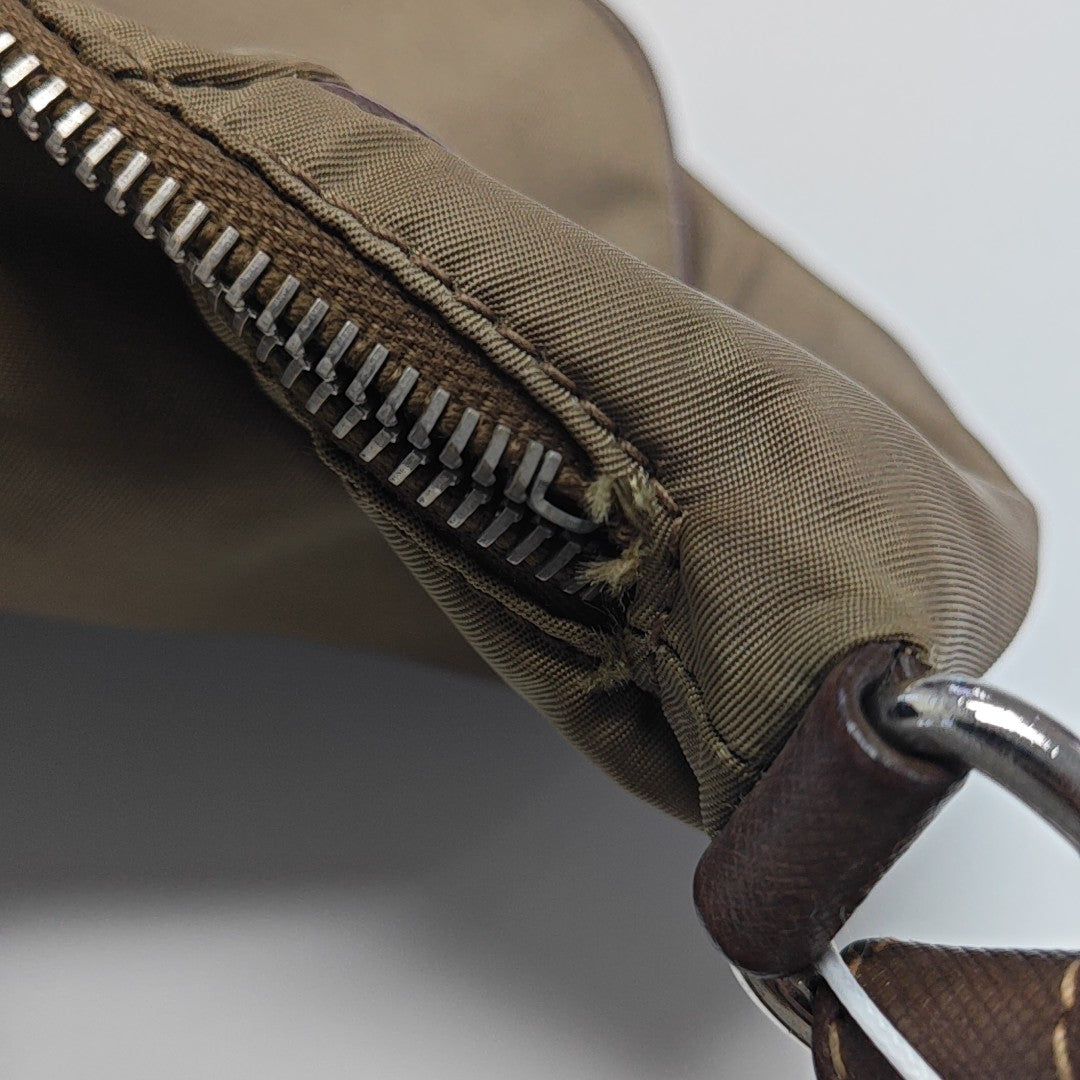 Nylon Shoulder Bag Beige