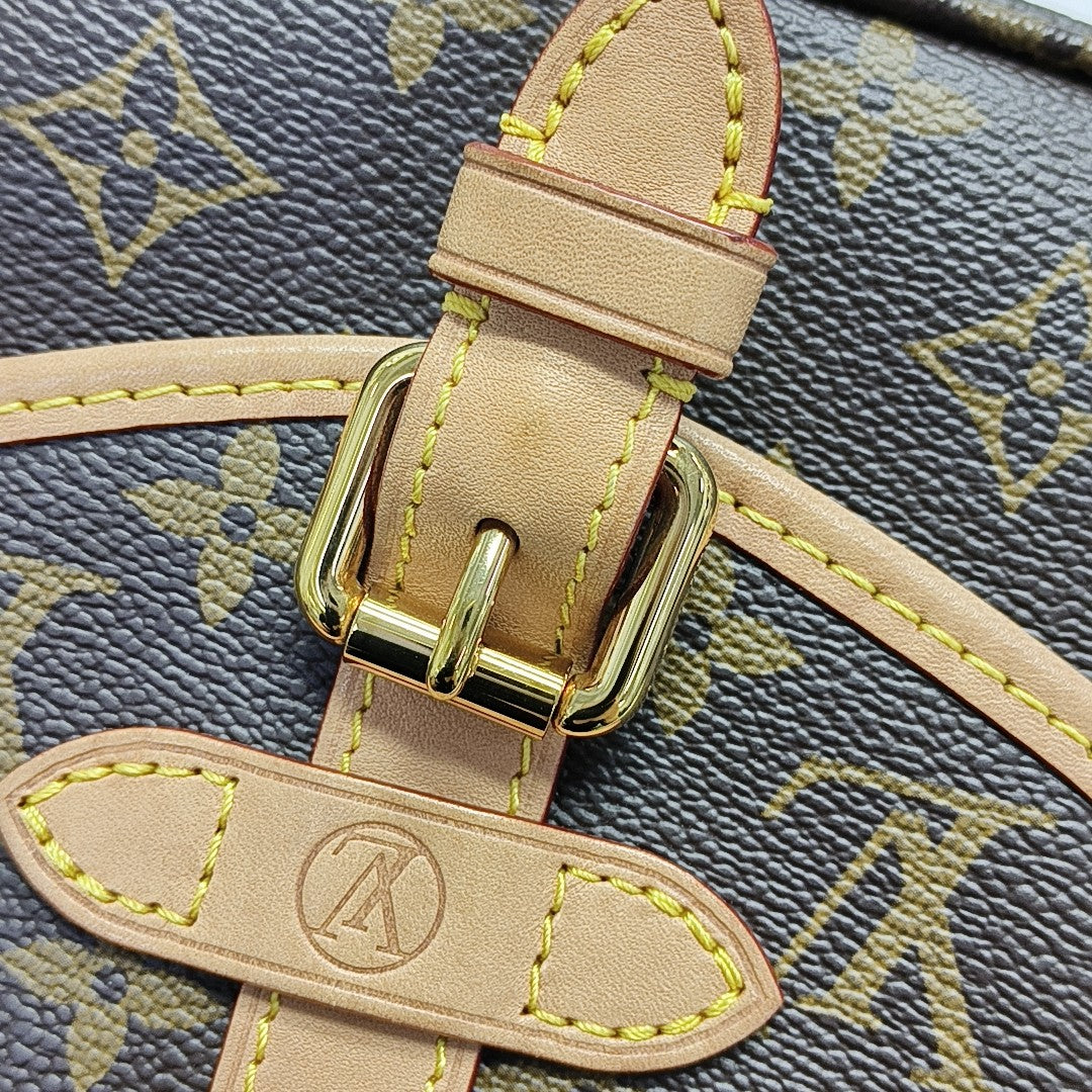 SAUMUR BB Monogram Coated Canvas Brown
