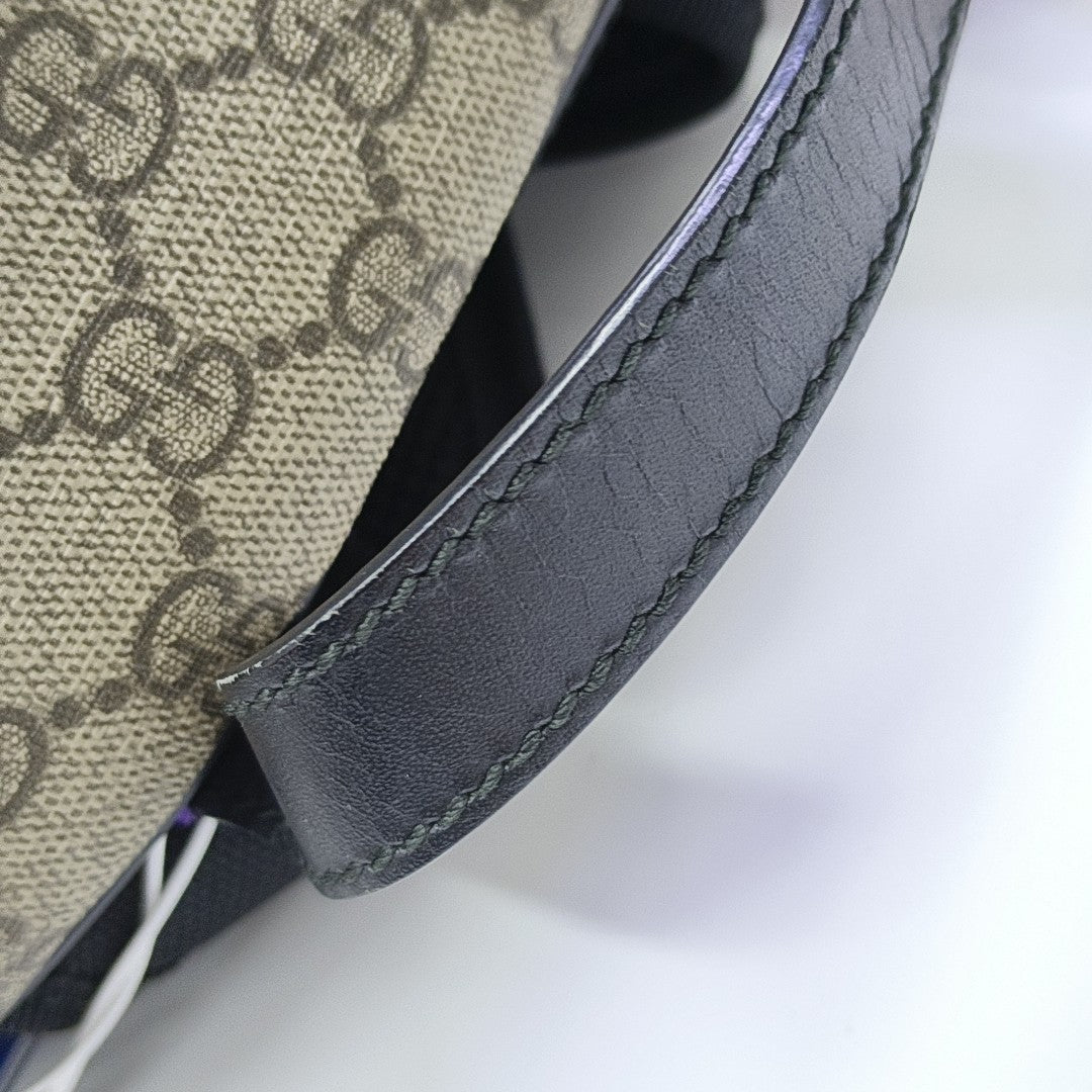 Monogram Coated Canvas Backpack Black