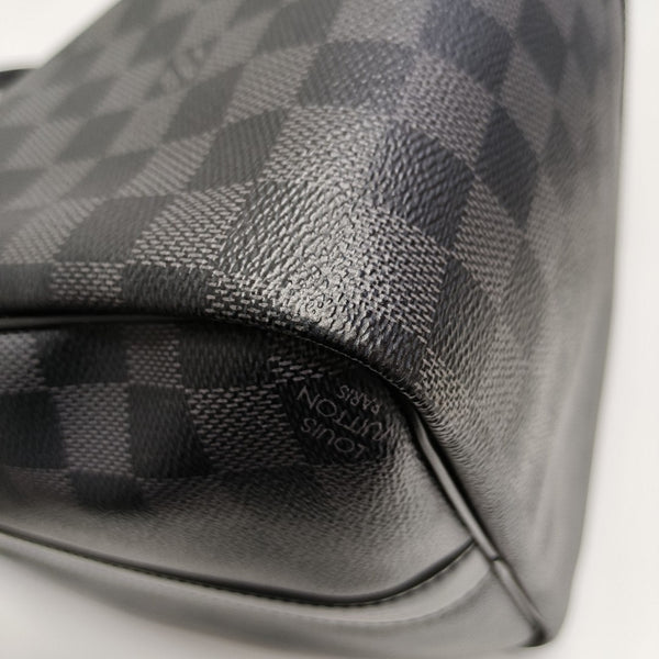 KEEPALL 45 Damier Graphite Coated Canvas Gray