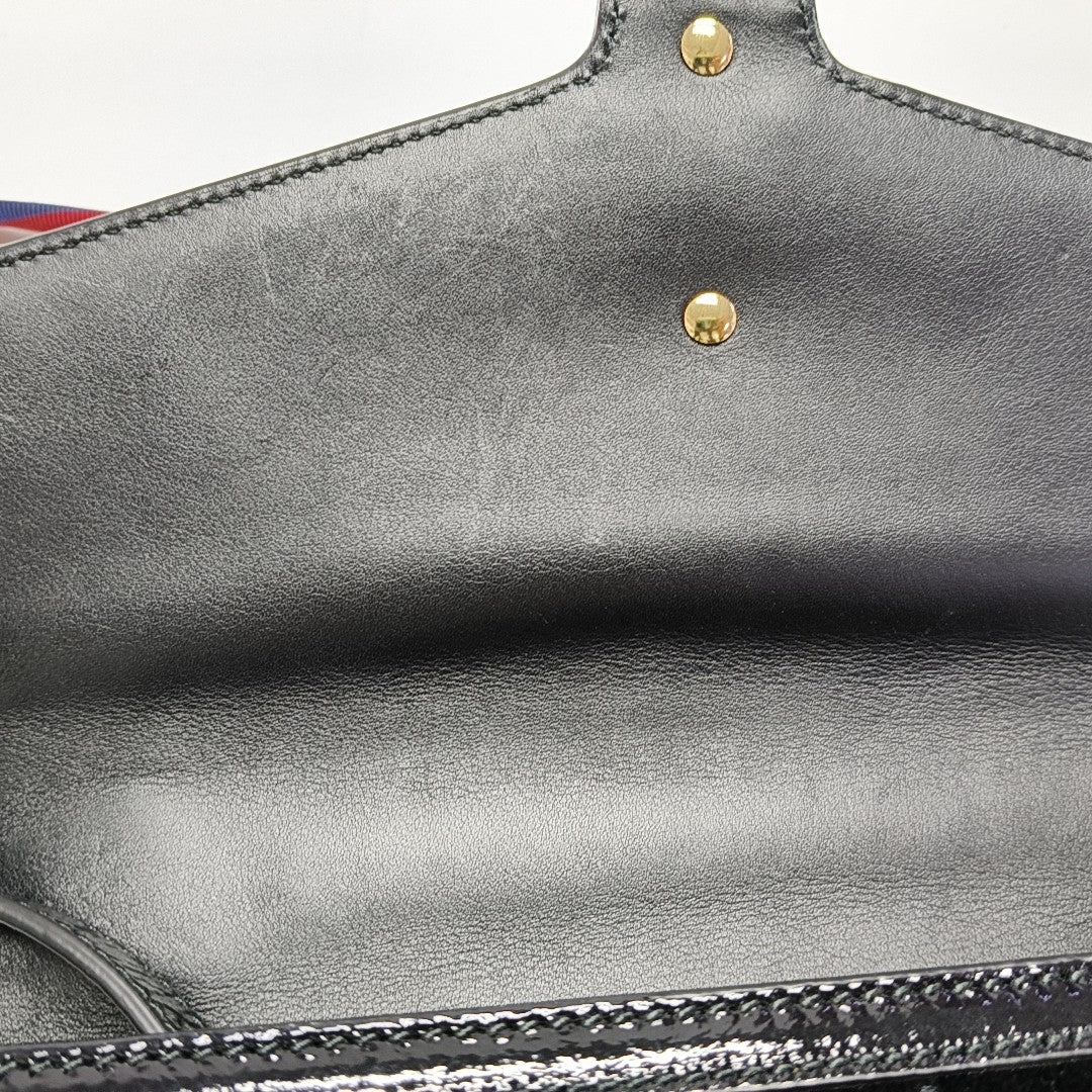 Sylvie Small Monogram Velvet Black