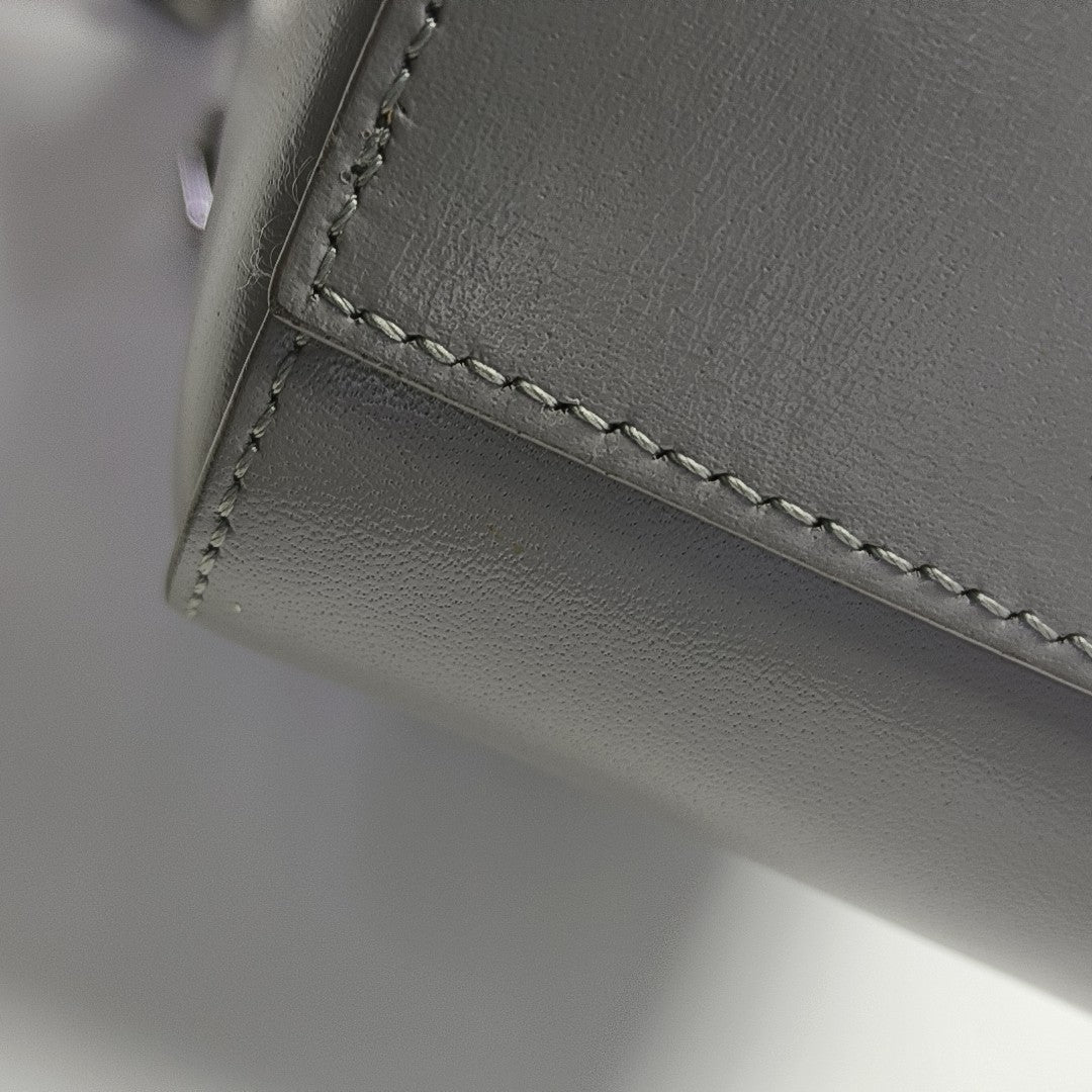 Calfskin Shoulder Bag Gray