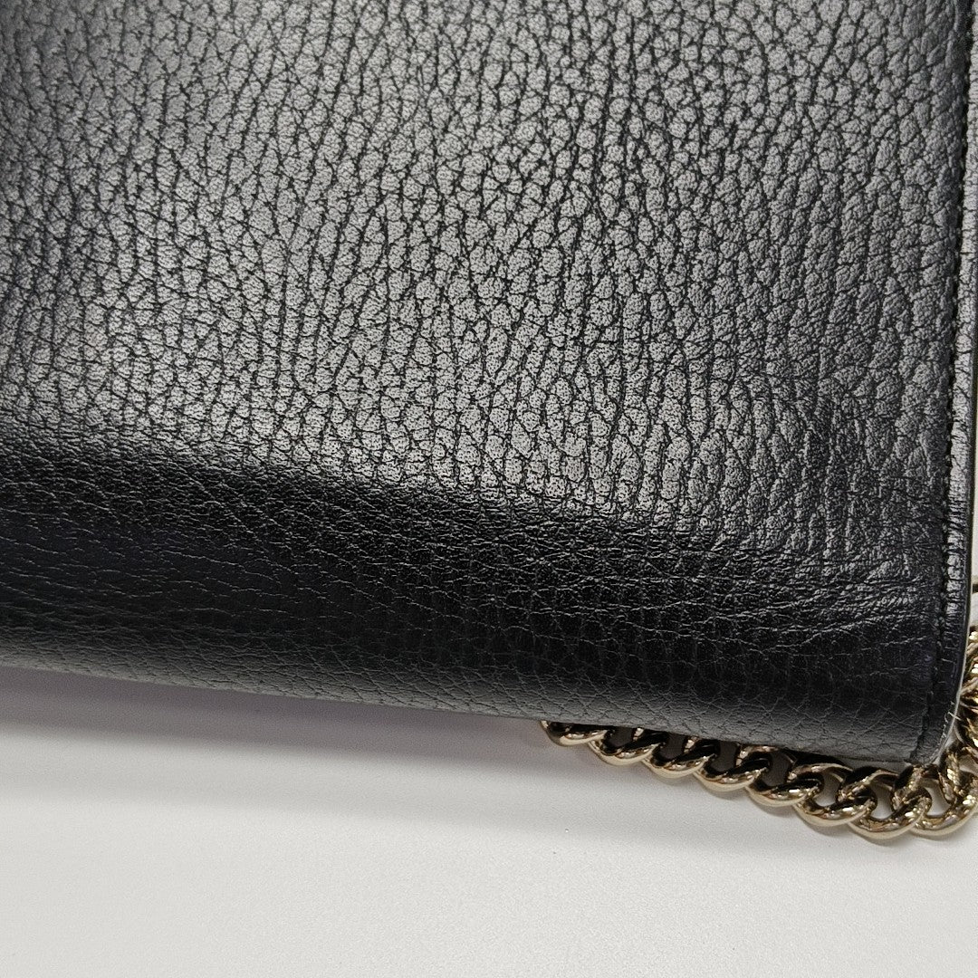 Interlocking G Small Calfskin Black