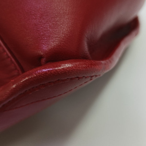 NIKI Medium Chevron Lambskin Red