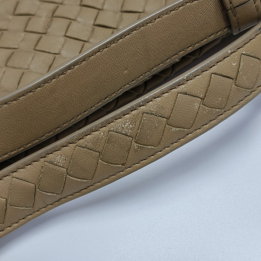 Lambskin Top Handle Bag Beige