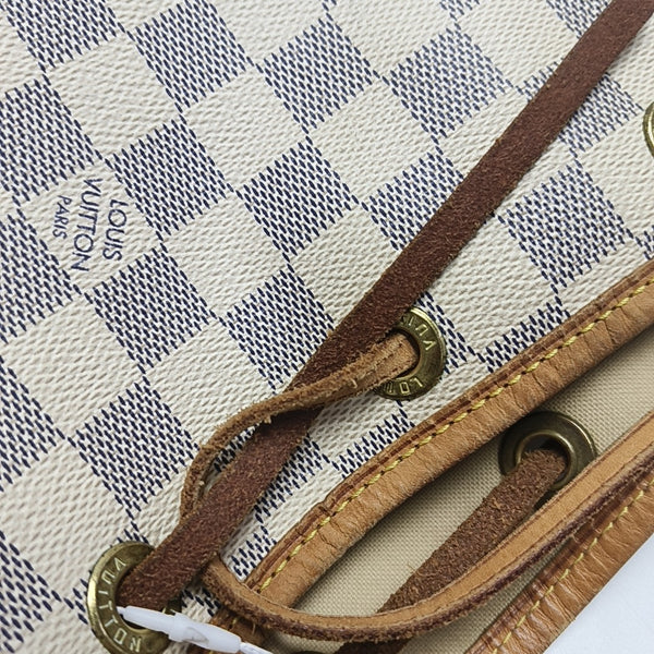 NOÉ GM Damier Azur Coated Canvas White