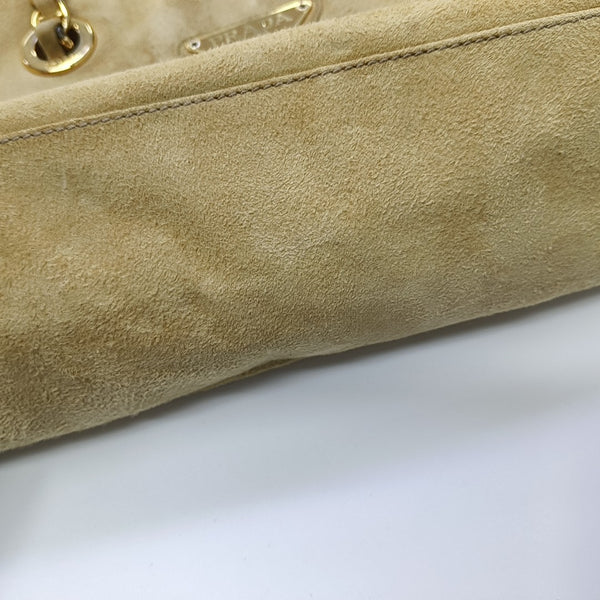 Suede Shoulder Bag Yellow