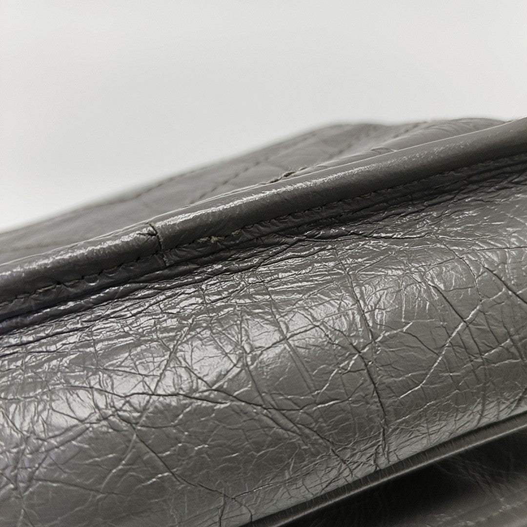 NIKI Mini Chevron Calfskin Gray