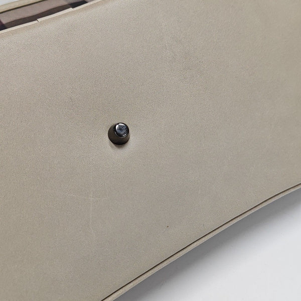 Coated Canvas Top Handle Bag Gray