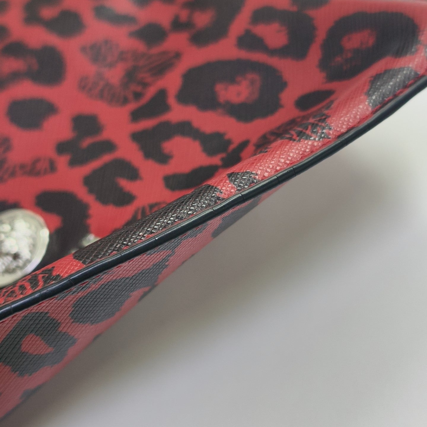 Calfskin Clutch Red