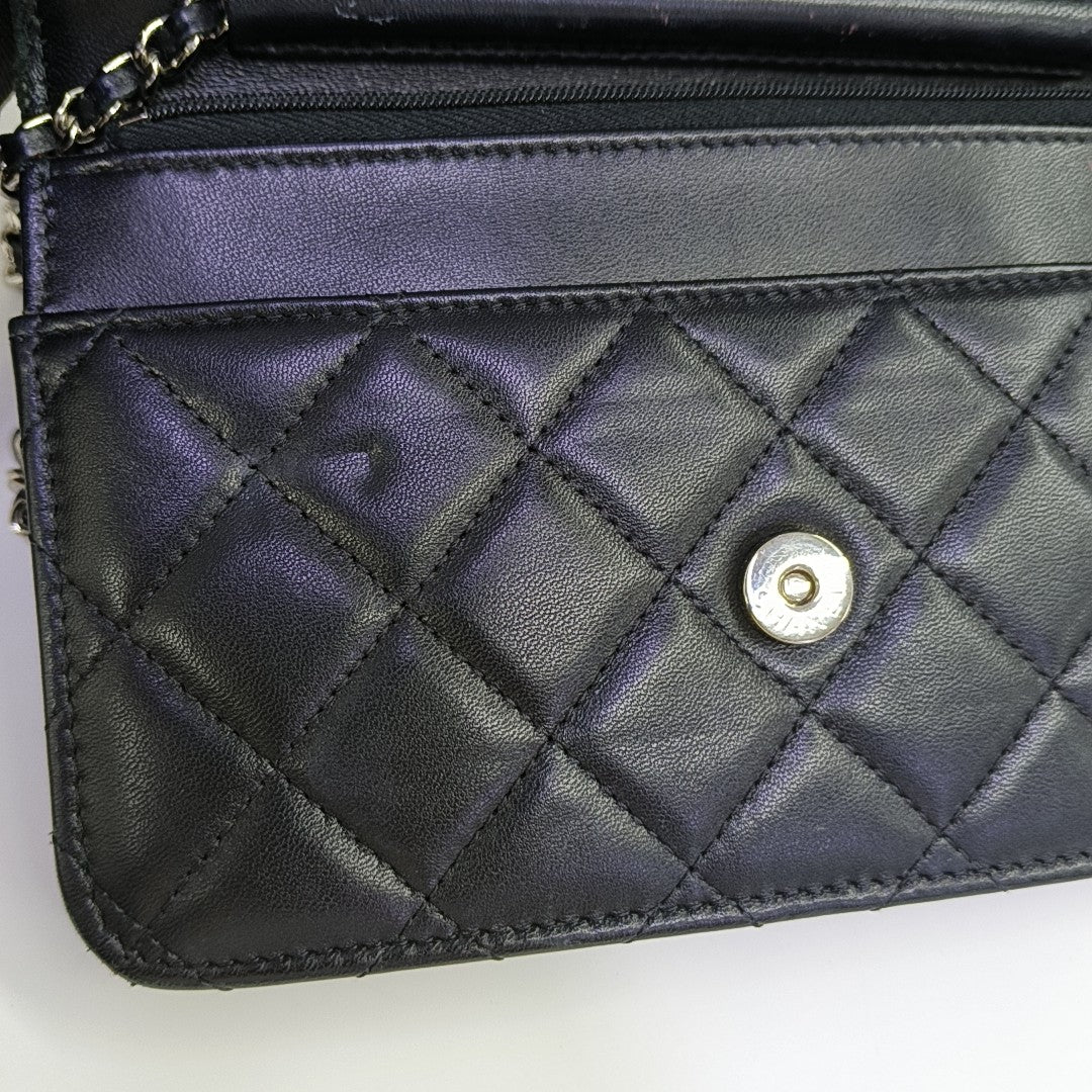 WOC Quilted Lambskin Black