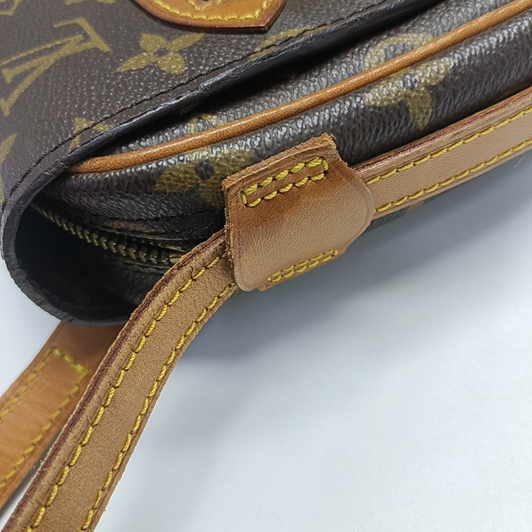 VINTAGE SAINT GERMAIN PM Monogram Coated Canvas Brown