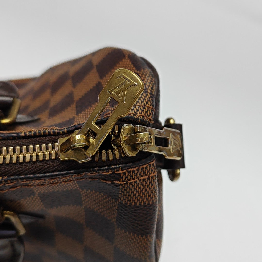 SPEEDY 25 Damier Ebene Coated Canvas Brown