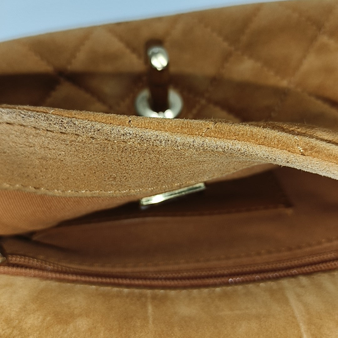 CLASSIC FLAP Mini Quilted Calfskin Beige