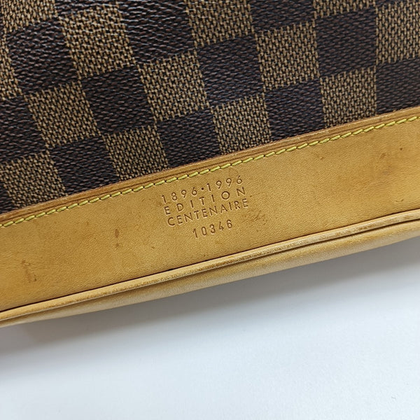 SOHO Damier Ebene Coated Canvas Brown