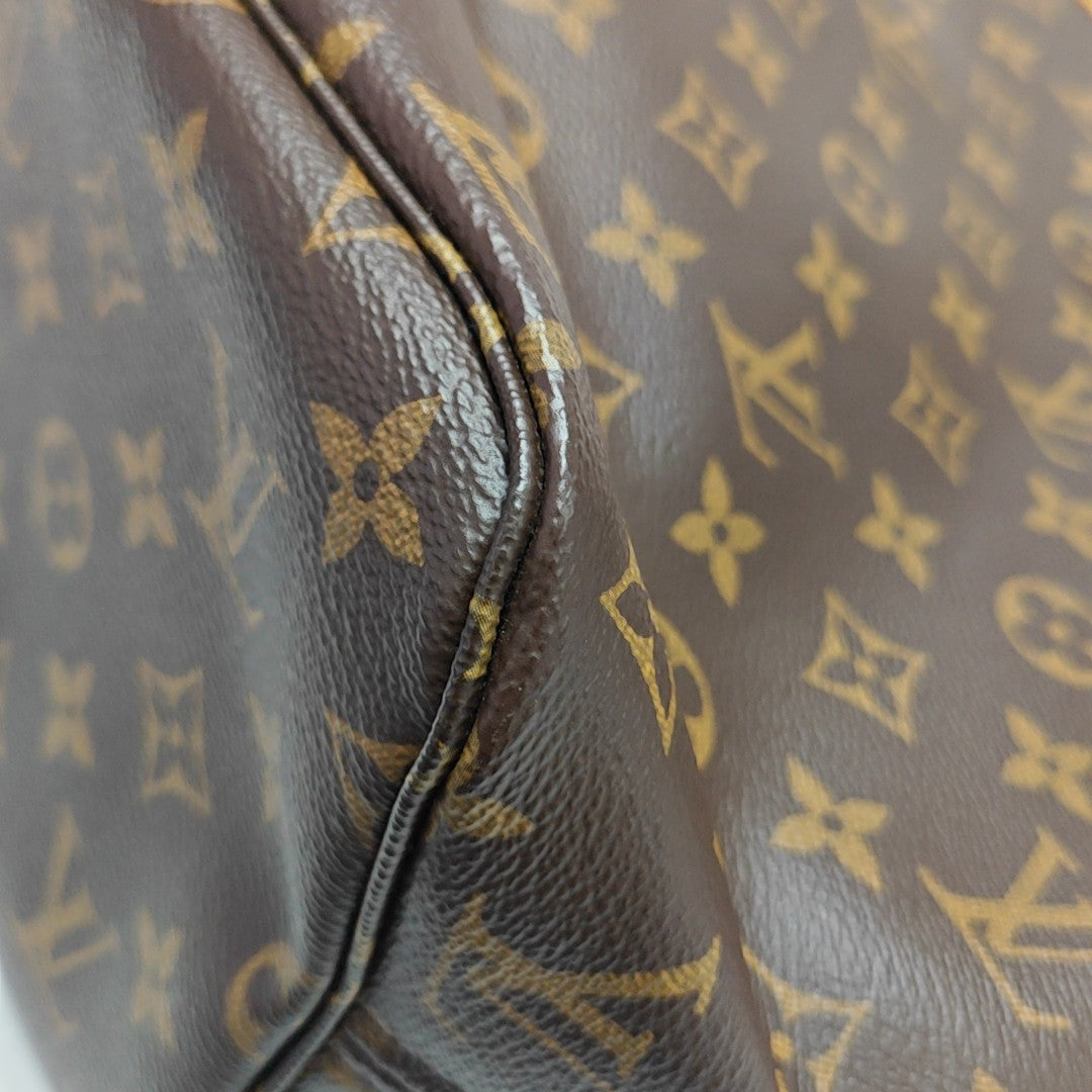 NEVERFULL MM Monogram Coated Canvas Brown