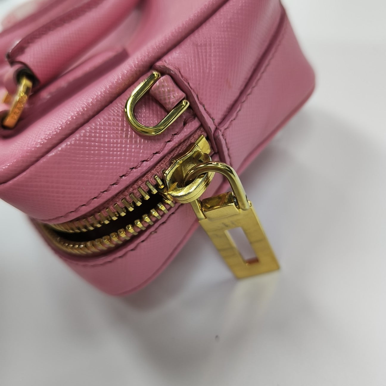 Saffiano Calfskin Shoulder Bag Pink