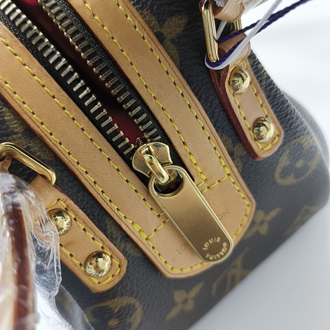 KLARA Monogram Coated Canvas Brown
